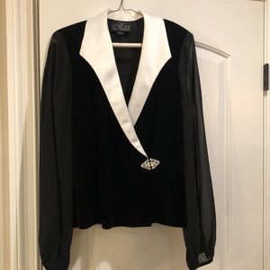 Dressy Velvet Top and Palazzo Pants